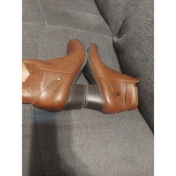 Soul Naturalizer Carrie Whiskey Ankle Boots Block Heel Booties Brown Sz 6.5 - Picture 8 of 12